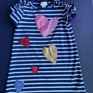 Kate Spade ♠️ Girls Cold Shoulder Dress with Foil Hearts